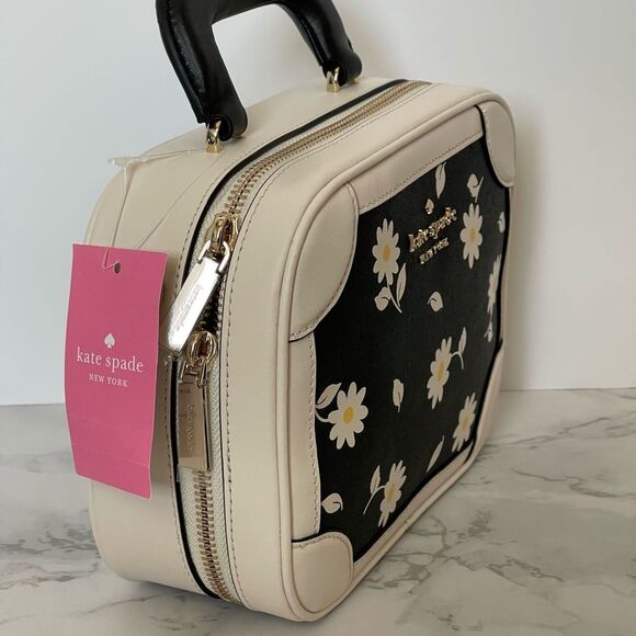 NEW Kate spade travel bicolor daisy printed lunchbox handbag satchel - Picture 6 of 14